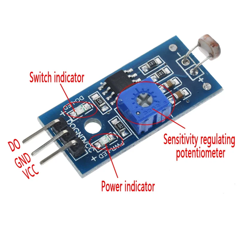 1-10pcs Photosensitive brightness resistance sensor module Light intensity detect New For Arduino