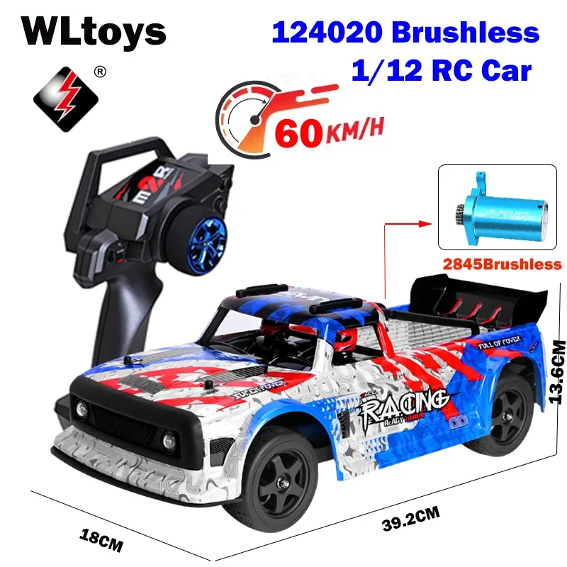 New WLtoys 124020 1/12 Brushless RC Truck 60KM/H High-Speed 4WD Electric Car | 2.4G Remote Control Toy for Kids and Adults