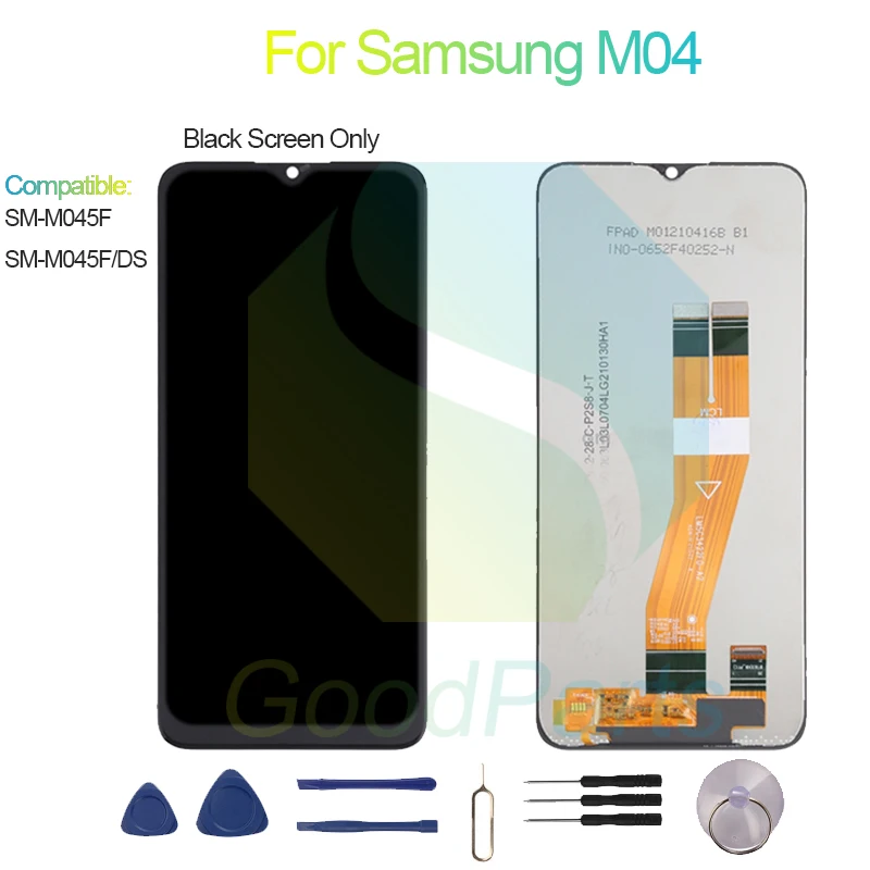 Pour Samsung M04 LCD écran d'affichage 6.5 "SM-M045F, SM-M045F/DS M04 Tactile Digitizer Assemblée Remplacement