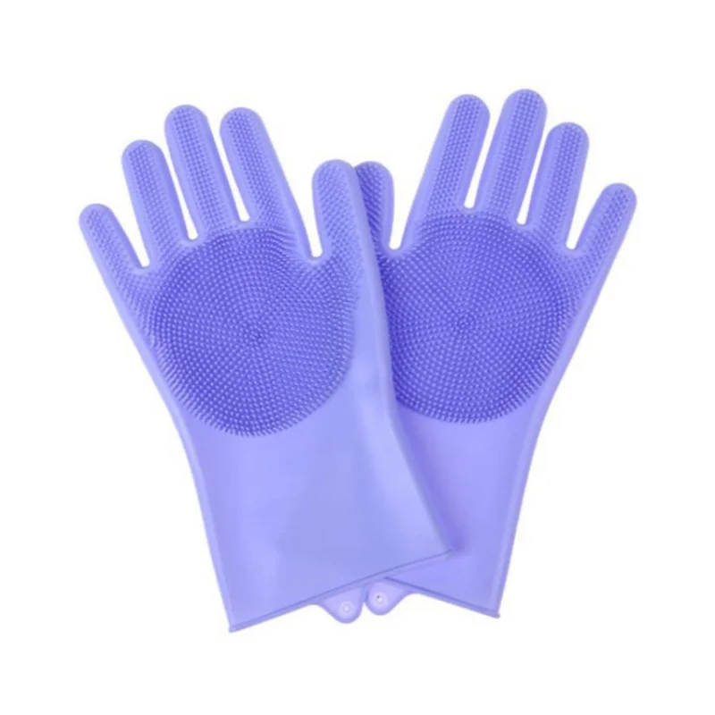 Silicone dishwashing gloves for household use kitchen cleaning gloves car washing clothes washing bathing gloves cleaning tools