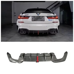 Per BMW serie 3 G20 G28 320i 325i 330i 20-23 vera fibra di carbonio paraurti posteriore diffusore labbro tronco Spoiler Kit corpo di scarico