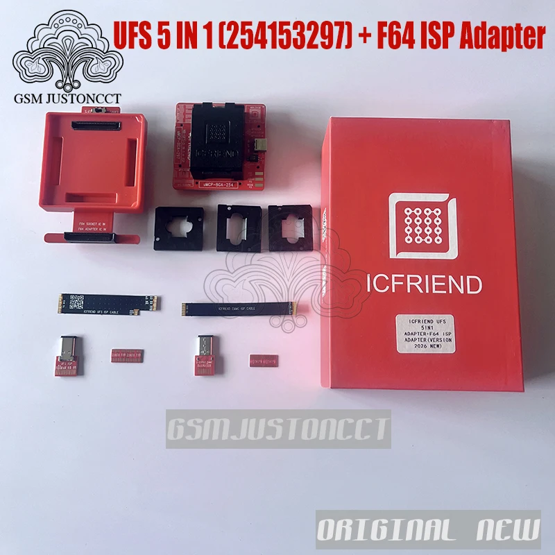 NEW ORIGINAL NB-UFS 5 IN 1(254/153/297) x adapter + F64 ISP Adapter For F64 Tool box / Mipi box