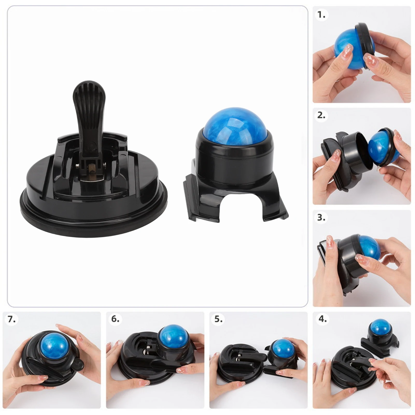 Wall Massage Roller Manual Suction Cup Massage Ball 360 Degrees Rotation Mountable Muscle Massage Ball Suction Cup Massage Ball