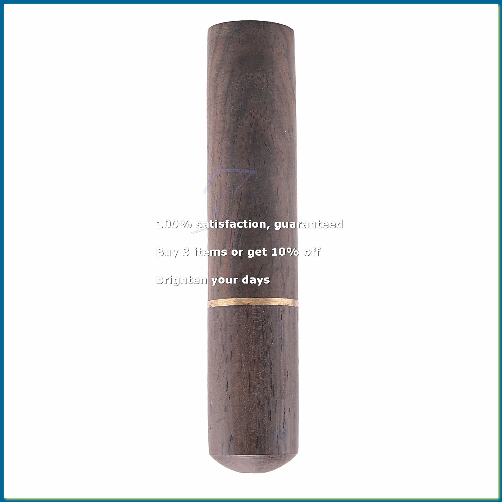 Ebony Wood Toothpick Holder Bucket Mini Box Portable Craft Handmade Gift 8x1.8cm Hiking