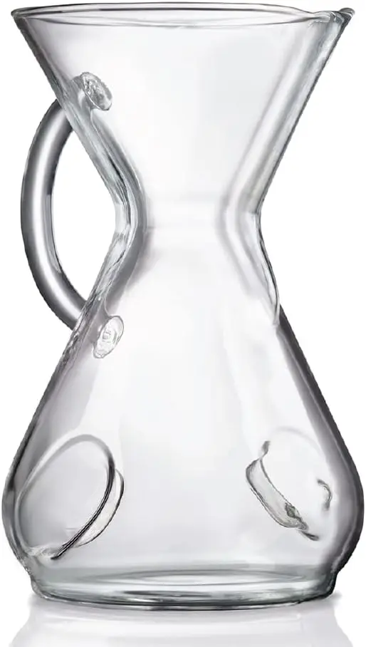 ماكينة صنع القهوة بمقبض زجاجي - 8 أكواب - عبوة حصرية