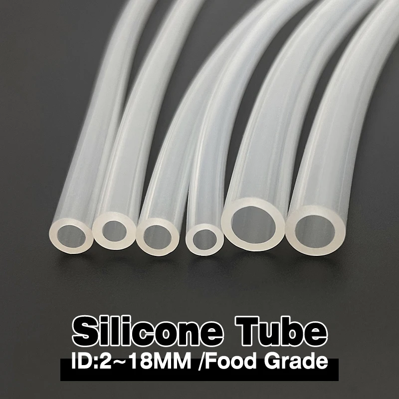 

ID 2 мм ~ 18 мм Прозрачный пищевой силиконовый шланг Гибкий нетоксичный, устойчивый к высоким температурам для линий напитков Льдомашины