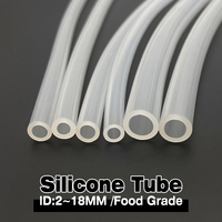 ID 2mm ~ 18mm Transparent Food Grade Silicone Hose Flexible Non-Toxic High-Temperature Resistant for Beverage Lines Ice Machines