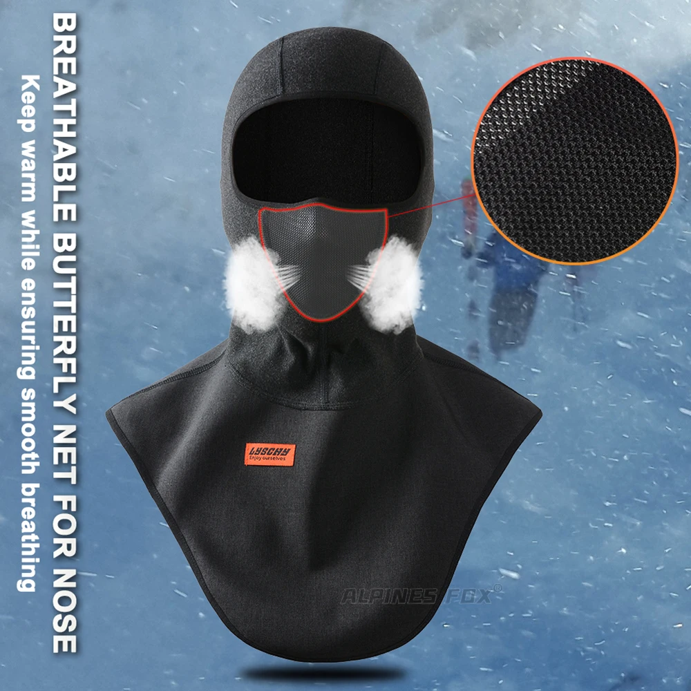 LYSCHY Winter Motorcycle Balaclava Face Mask Windproof Motorbike Motocross Helmet Cap Skiing Men\'s Neck Warm Cover