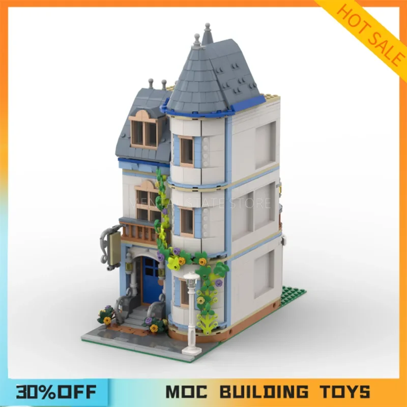 1454PCS Customized MOC Modular Castle BnB Building Blocks Technology Bricks DIY Creative Assembly Education Toys Holiday Gifts