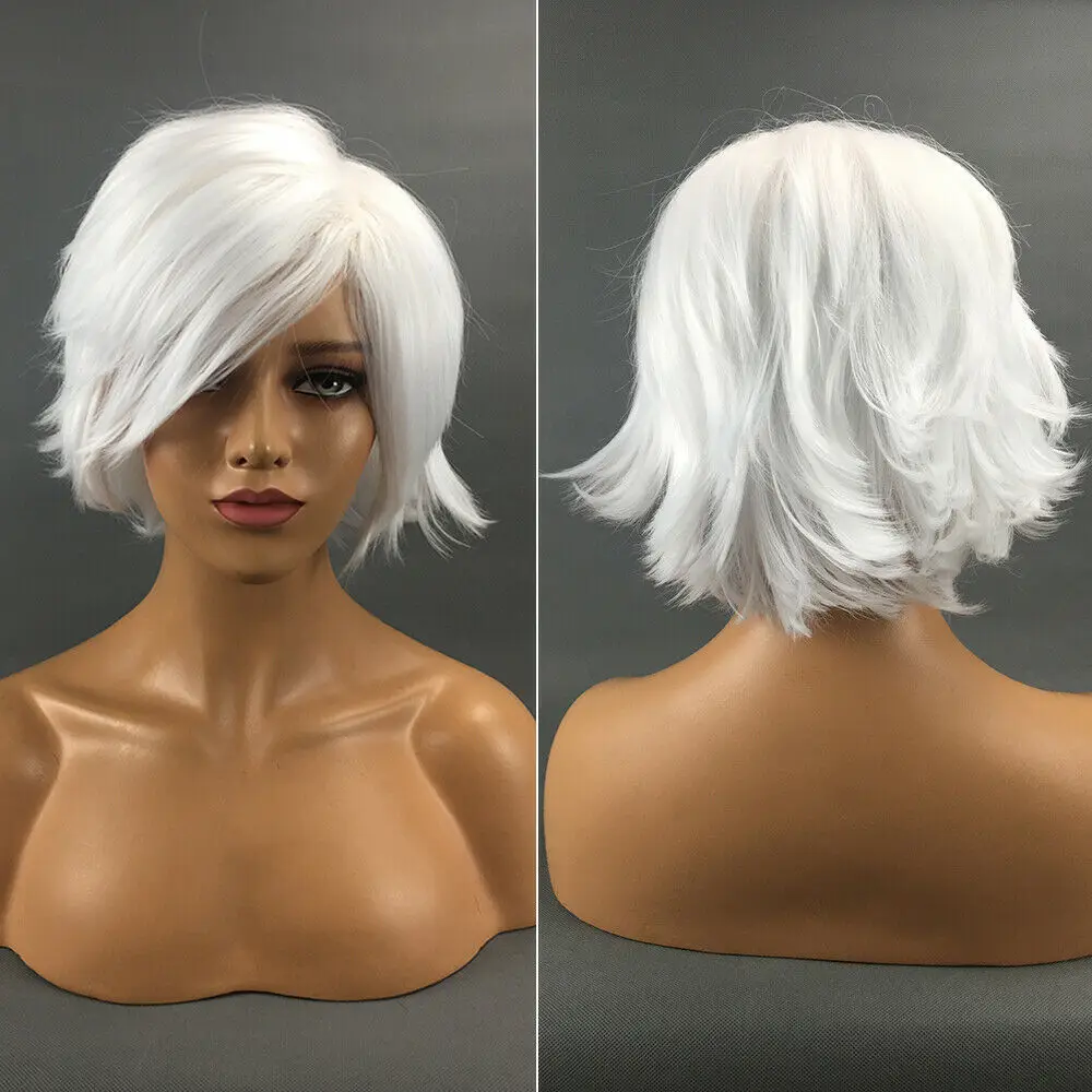 

White Short Straight Women's Wig