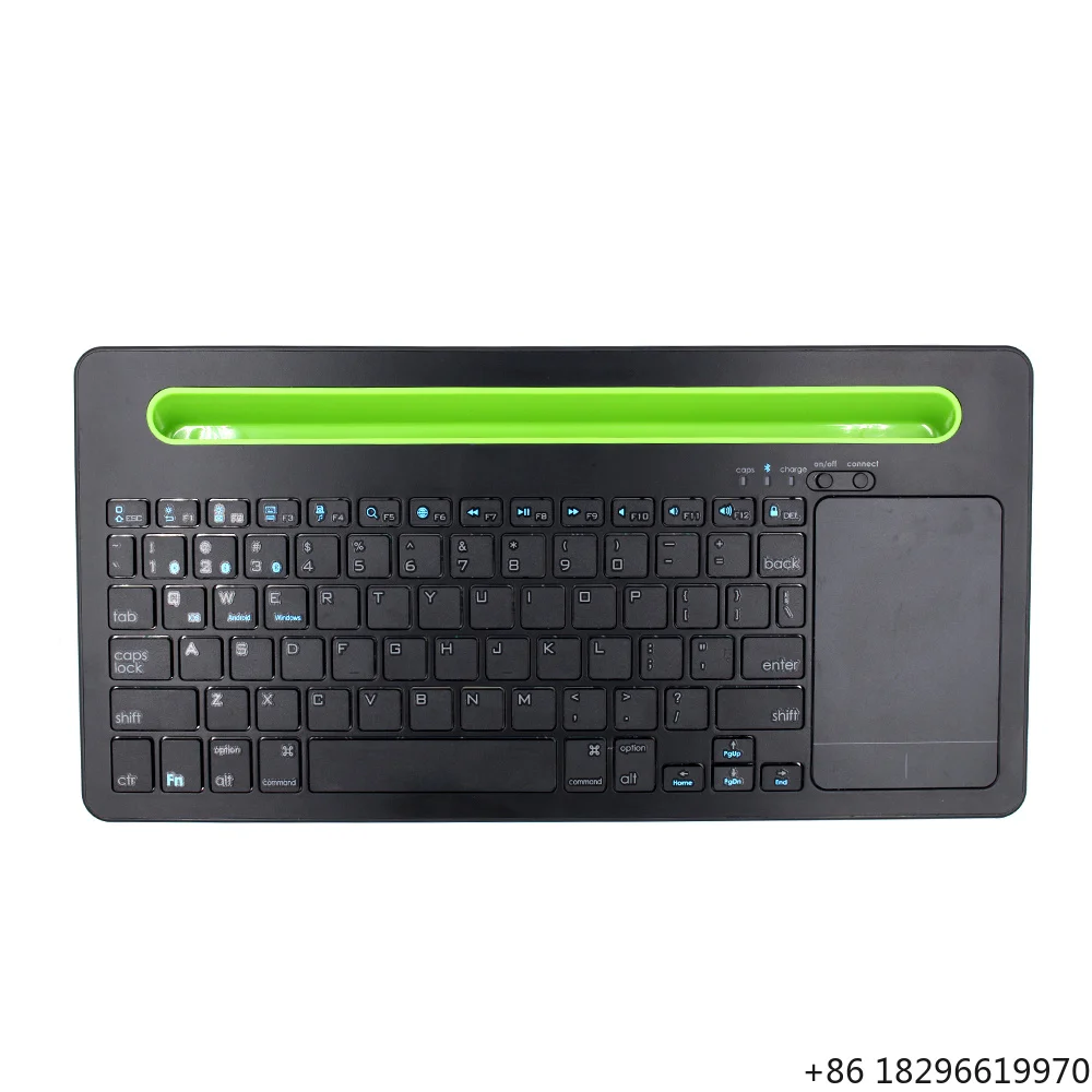 Multi Device Dual Bluetooth Wireless Keyboard Built-in Trackpad For Phone Tablet Laptop