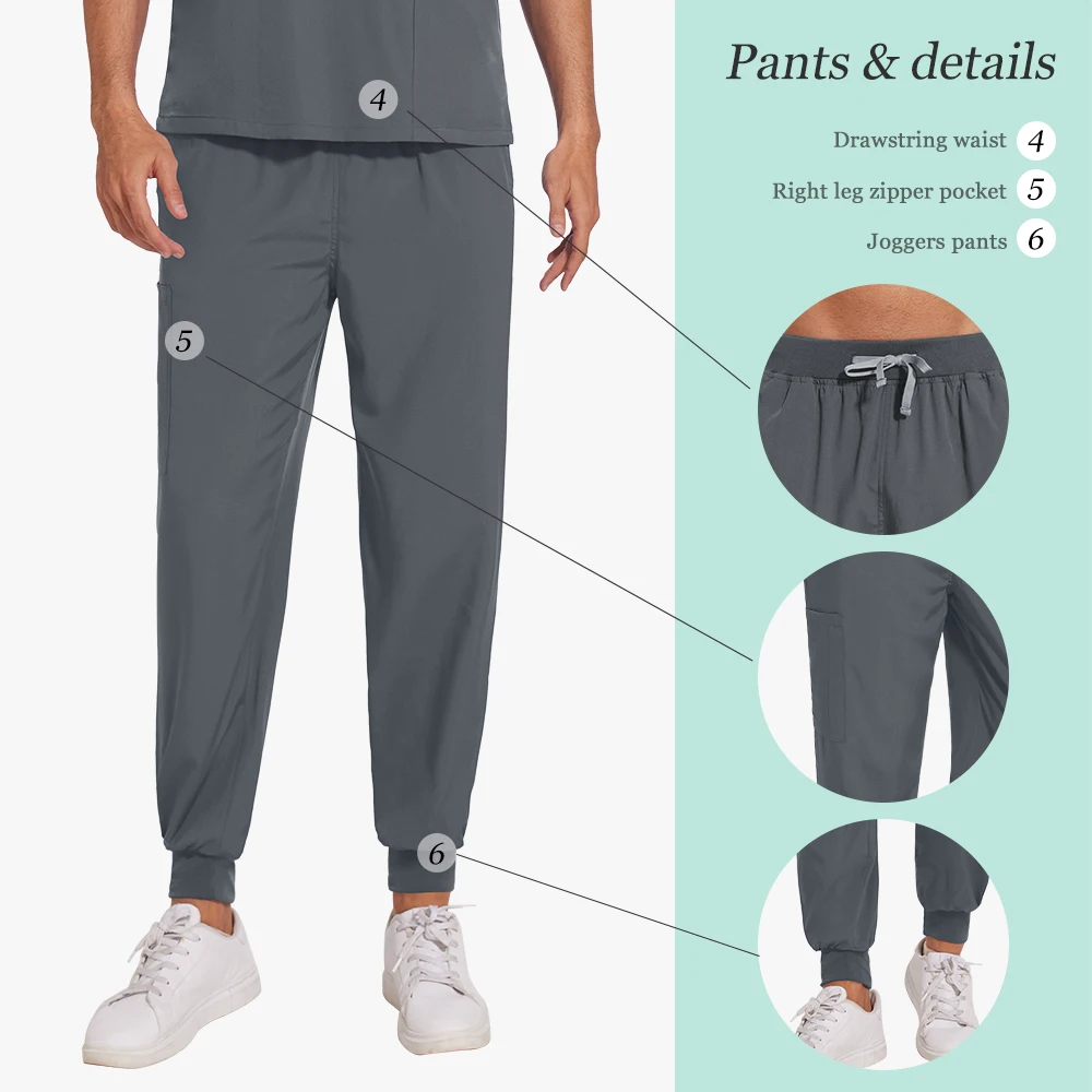 Wholesale Mens Scrub Unisex Medical Surgical Uniforms Woman Scrub Set Beauty Salon Workwear Scrubs Tops Pant Doctor Nursing Suit