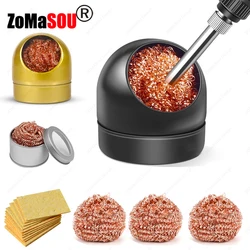 Limpiador de puntas de pistola para soldar, Bola de limpieza para desoldar, soporte de alambre de Metal, bola de acero, removedor de estaño, filtro de malla de soldador