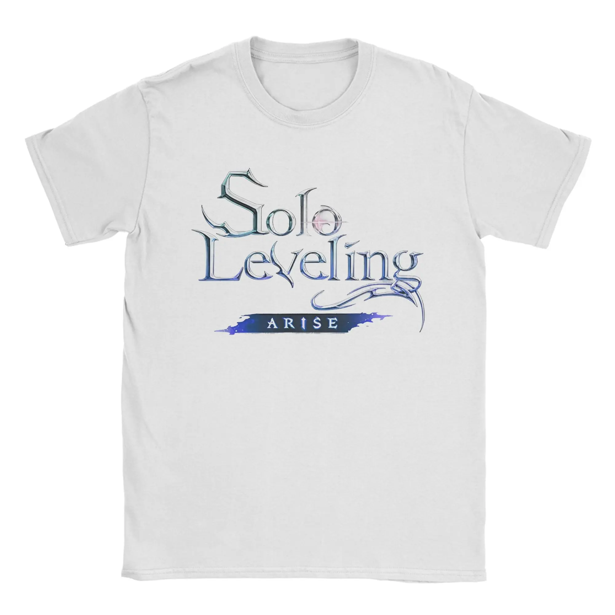 Camisetas de dibujos animados de nivelación individual de Anime para hombre, camisetas de algodón puro, camiseta de manga corta con cuello redondo, camisetas con estampado con dibujo