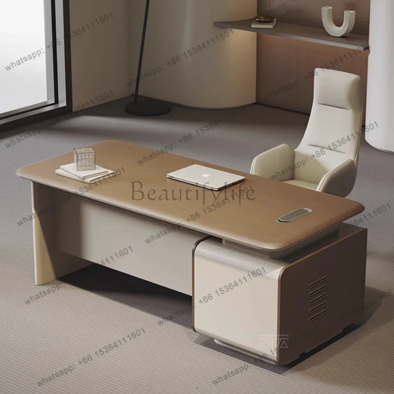 

D38Big Luxury Manager Office Desks Modern Designer Asthetic Writing Standing Executive Desk Laptop Studying Escritorio Furniture