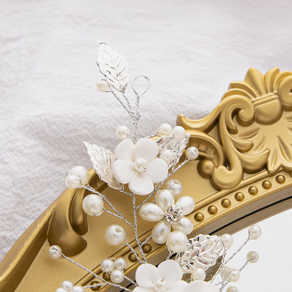 

1 шт. изысканная свадебная повязка для волос с жемчужным цветком, головной убор, свадебный декор, аксессуары для волос невесты, подарок на день рождения, свадебная повязка для волос