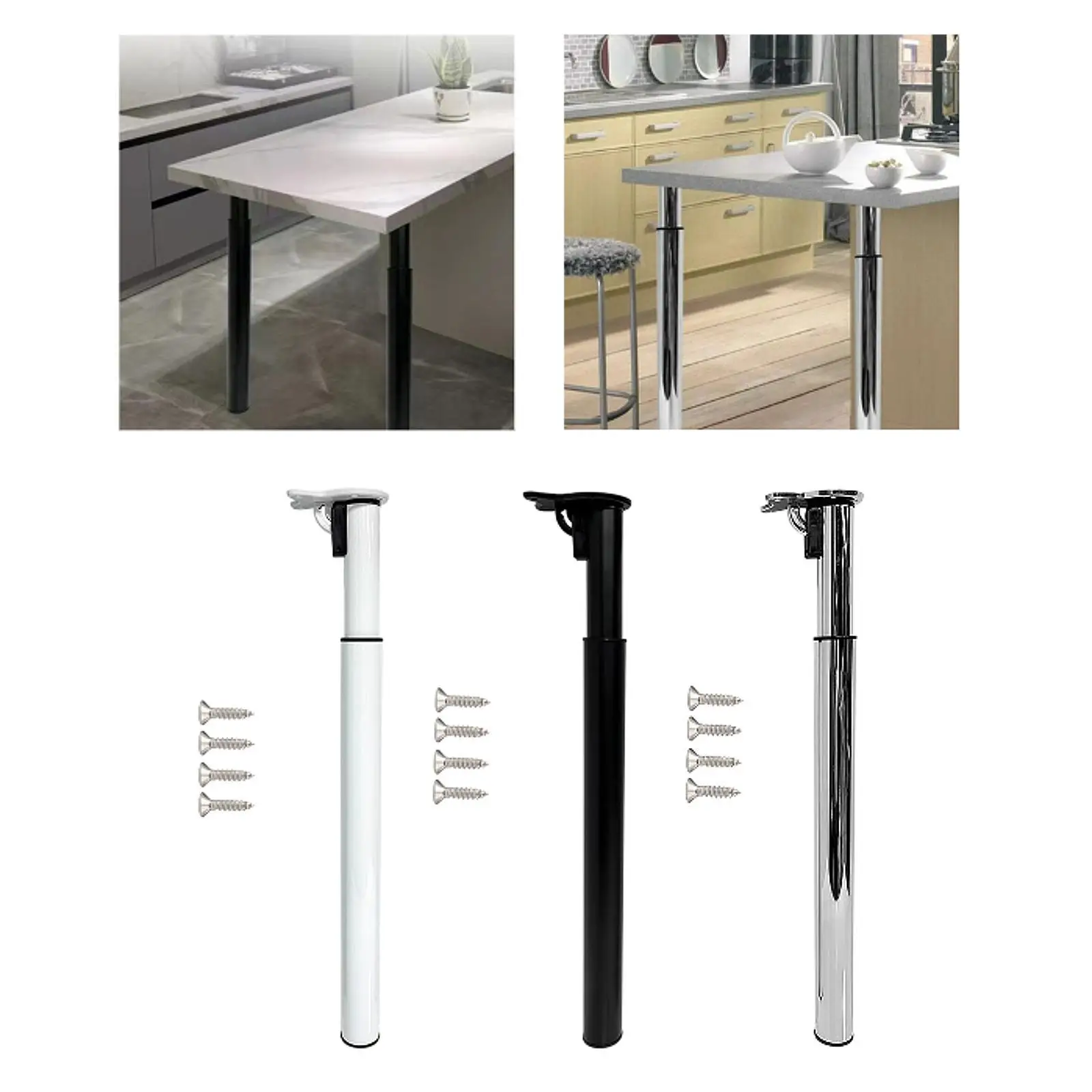 

Generic RV Table Support Practical Easy Installation Telescopic Replace Wear Resistant Accessories Folding Table Leg Adjustable