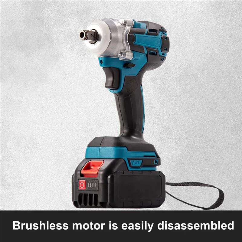 520N.M Brushless Electric Impact Wrench Cordless Electric Wrench 1/2 inch for Makita 18V Battery Screwdriver Power Tools