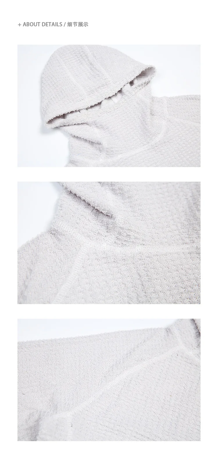Thermolite Leichtgewichtiger Konstanttemperatur-Wärme-Fleece-Kapuzenpullover mit Air-Fleece-Pullover für Radfahren, Laufen und Sport – Detail 31
