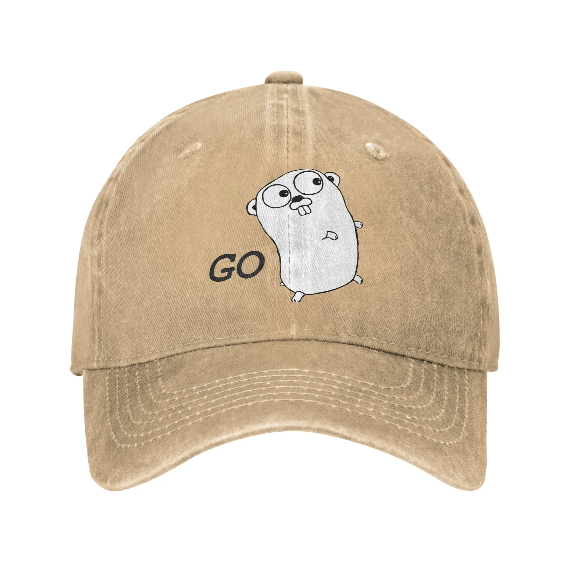 Go GoLang Gopher Language Running  Headwear Baseball Cap Men Women Fashion  Caps Hat Adjustable Trucker Hat