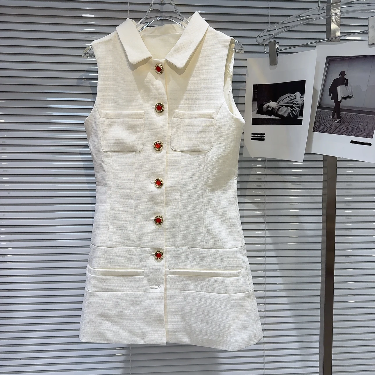 Lente 2026 Nieuwe Sle Small Fraance Sle Vest Dr Dames Ele Lady Diamond Design Geen merk Faionable Summer Dr