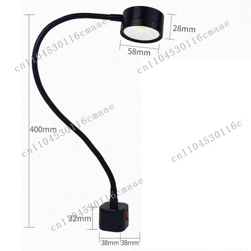 

New Type of Flexible Gooseneck Lamp Base 220V 5W for Lathe Milling and Drilling Machine Lighting