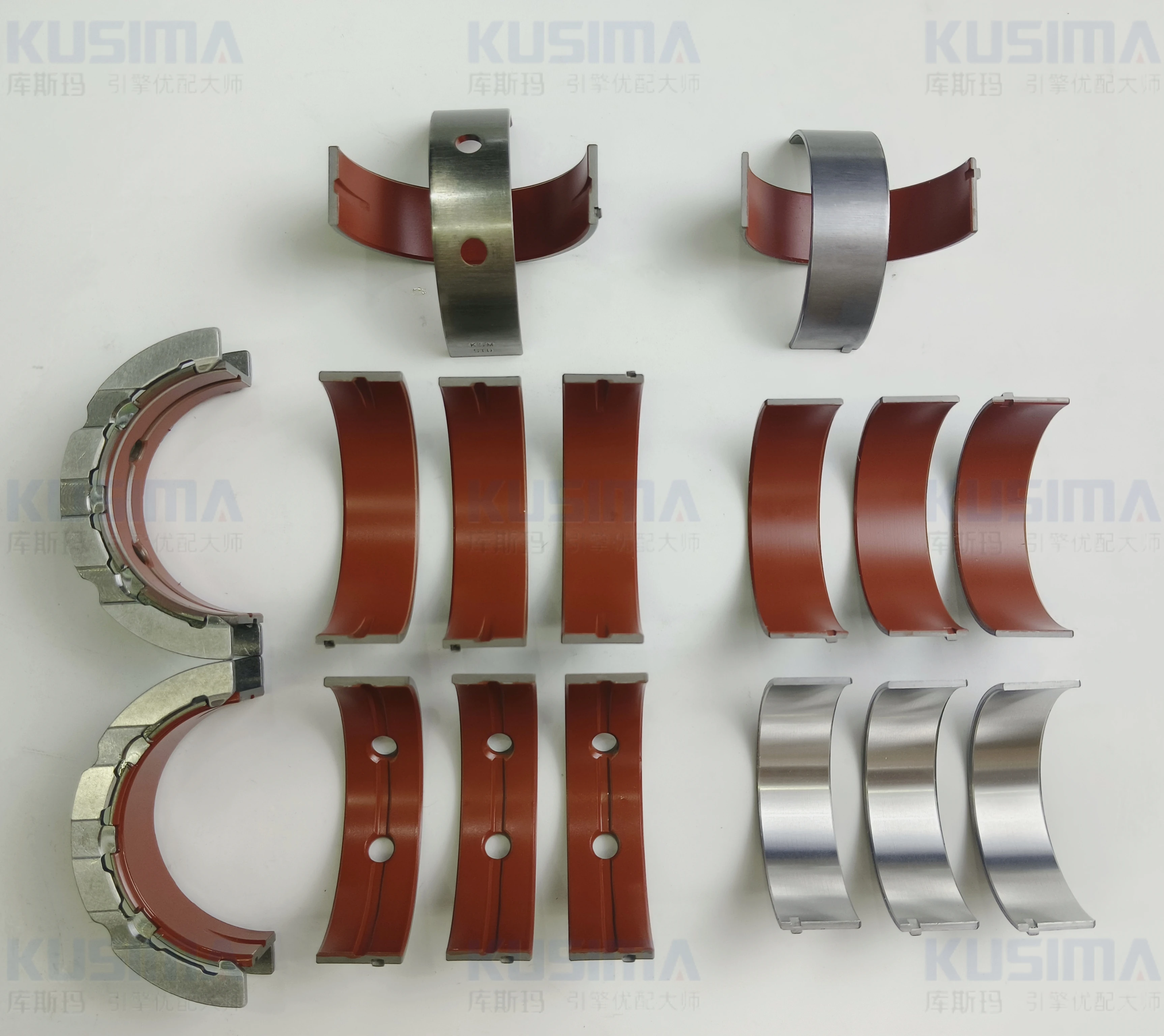 Engine Parts Crankshaft  Main Bearing Shell Bushing Connect Rod Set for bm-w N47 N57 N57B30 N47D20  Red Colour Coating Bearing S