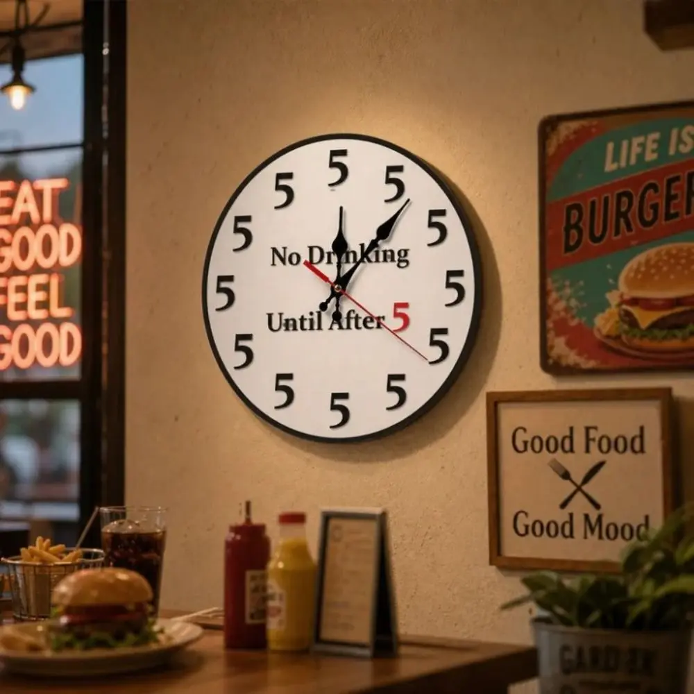 Silent Movement Round Wall Clock Analog Display Round Shape Non-Ticking Wall Clock Non-Ticking Design Wall Mountable