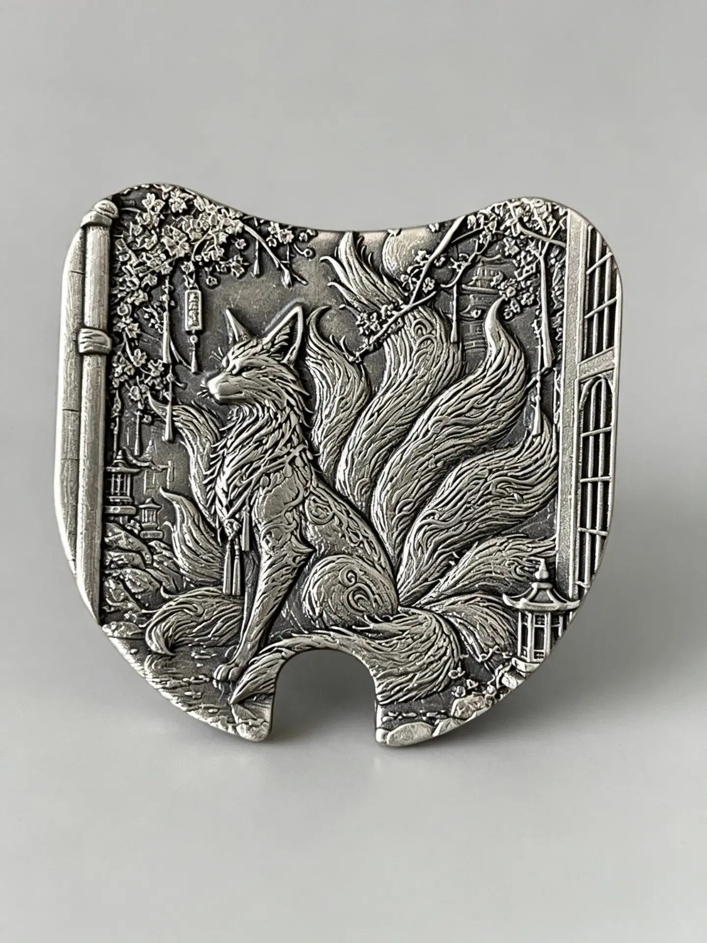 Copper Relief Moon Fox Double Que Patch