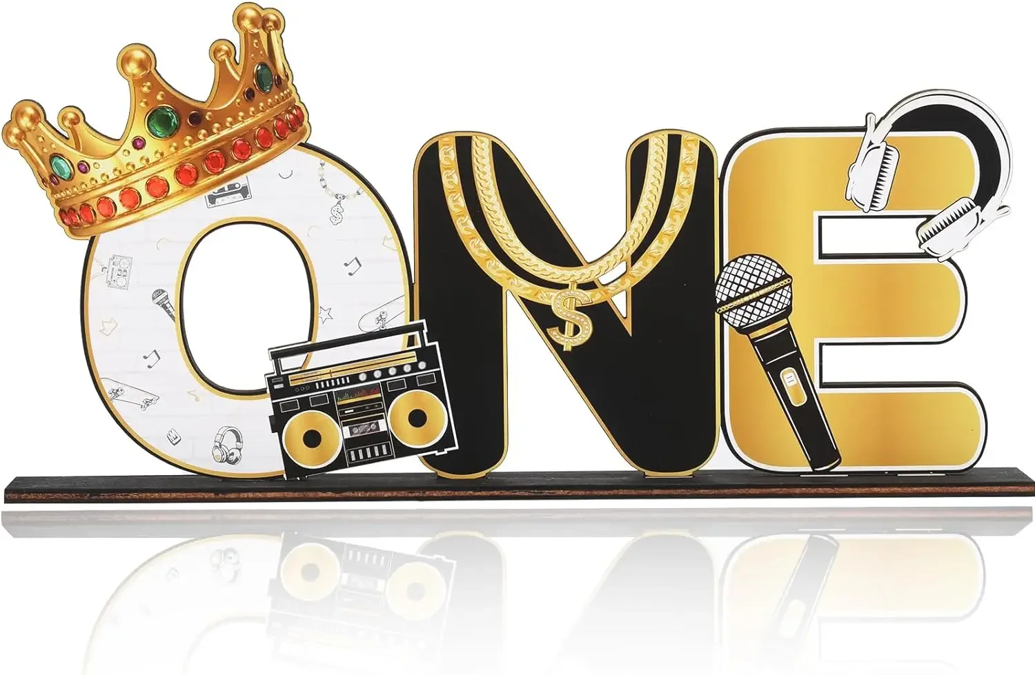 

The Notorious One Birthday Decor Table Centerpieces the Big One Hip Hop 1st One Letter Sign for Boys First Birthday Table Decor