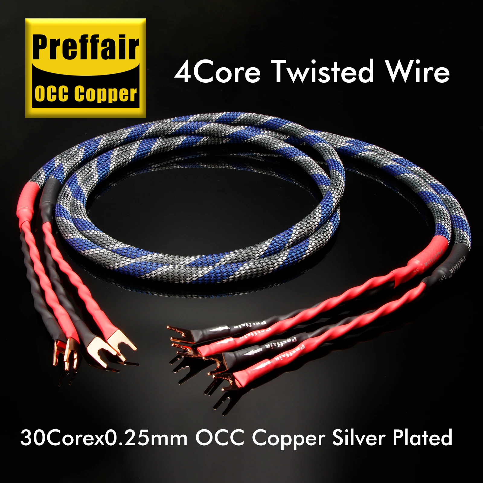 

Пара динамиков OCC, 12AWG, разъемы типа «банан» Y, кабель для усилителя динамика, высококачественный звук