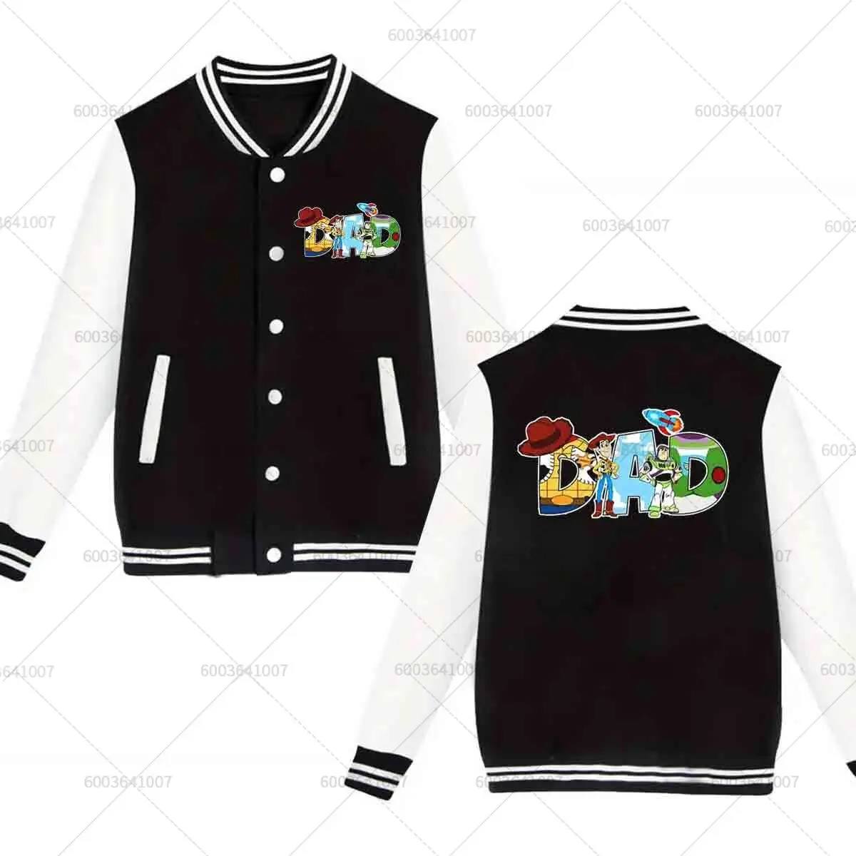 

Men Disney Toy Story Dad Women Baseball Jacket Sports Autumn Winter Classic Coats Fleece O-Neck Streetwear Hoodies Birthday Gift