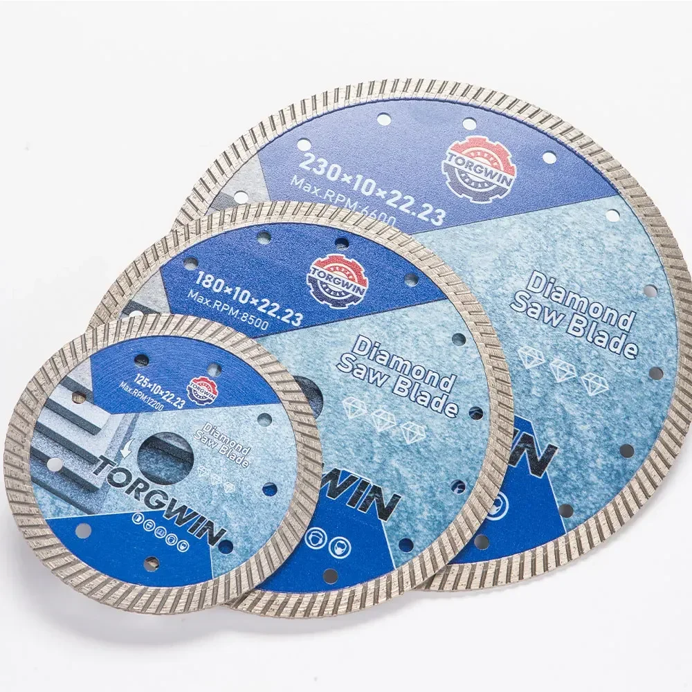 UV 5/7/9 Inch Masonry Turbo Rim Diamond Metal Bond Blade for Cutting Cement Pavers Concrete with Rebar Natural Stone and More