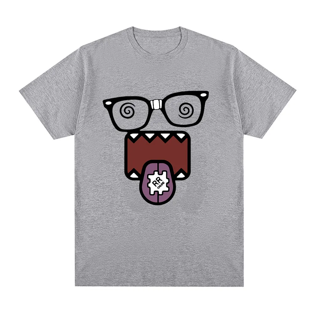 Domo Kun Funny Meme T Shirts Men\'s Women Clothing Cotton Casual T-Shirts Vintage Short Sleeve Oversized T-shirt Tops Streetwear