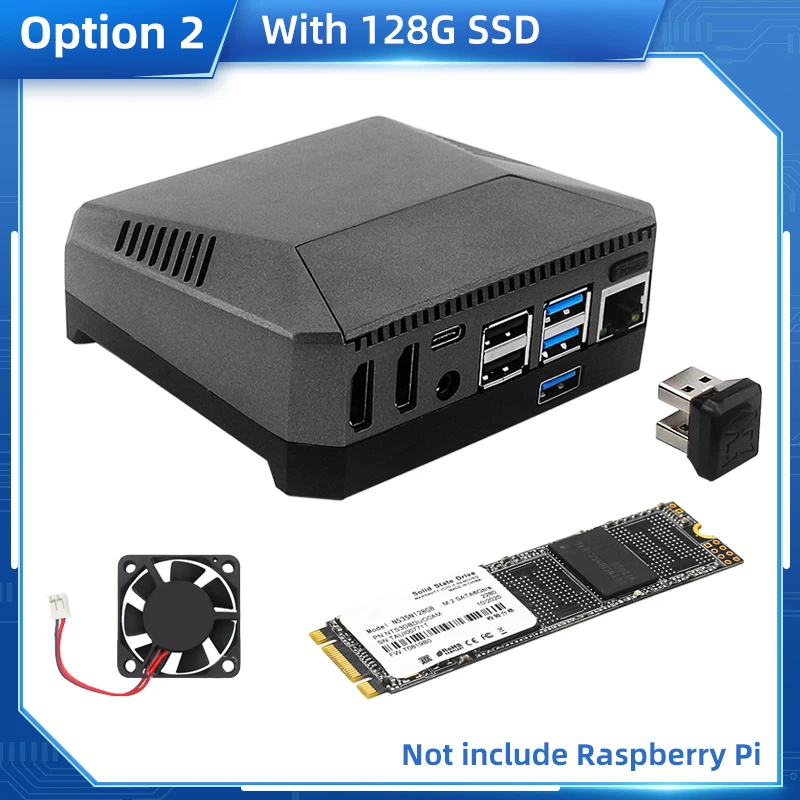 Argon ONE M.2 Case for Raspberry Pi 4 Model B M.2 SATA SSD to USB