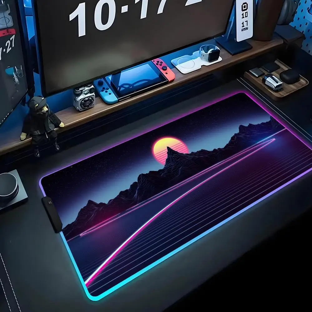 

Коврик для мыши Fantasy Valley RGB Gaming Mousepad Большой светодиодный коврик для ПК Настольный коврик Светящийся коврик для мыши Большие коврики для клавиатуры Настольный коврик с