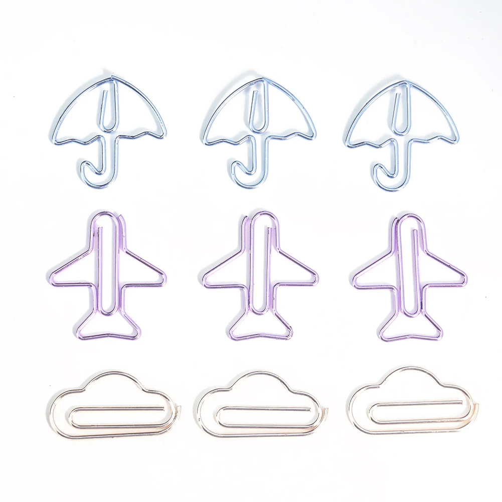 10PCS Imitation Airplane Umbrella Cloud Shape Paper Clip Home Hanging DIY Crystal Accessories Christmas Decoration Hook