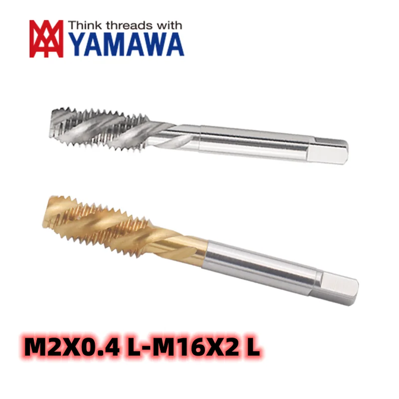 YAMAWA-grifo estriado en espiral para mano izquierda, herramienta Métrica hrse, revestimiento de estaño, M14, M16, 1 piezas