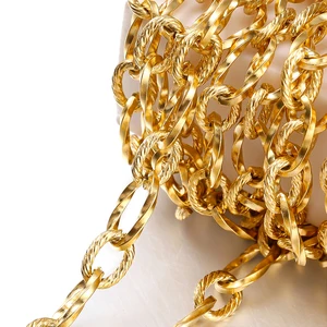 سلسلة سلك سميكة من الفولاذ المقاوم للصدأ لصناعة المجوهرات ، معدن نحاسي ، سوار مصنوع يدويا DIY ، مكونات قلادة ، 1 متر أفضل 8 نحاس مبيعا لمجوهرات الأزياء - رقم 4