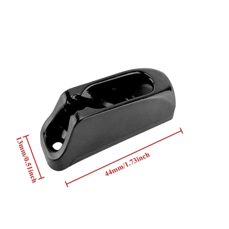 2Pcs/4Pcs Boat Jam Cleat Self-Lock Rope Black Nylon Clam Cleat Cord Tensioner Runner Canoeing Kayak Surfing Marine