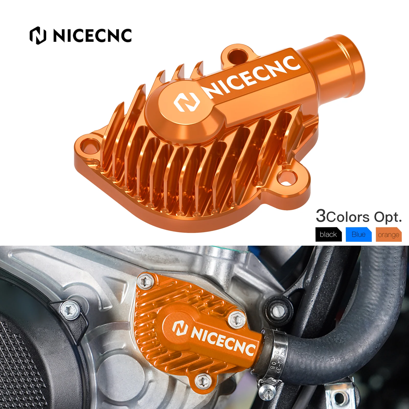 NICECNC ل KTM EXC 300 2024-2025 EXC 250 XCW 250 300 غطاء مضخة المياه SX 125 SX 250 XC 250 300 2023-2025 ل Huqvarna TE 300