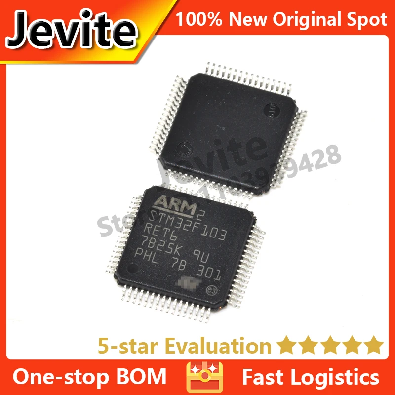 

Jevite 100% New Original electronics Controller IC 103RE STM32F103RET6 LQFP-64 512KB Flash 32-bit ARM-M3 MCU