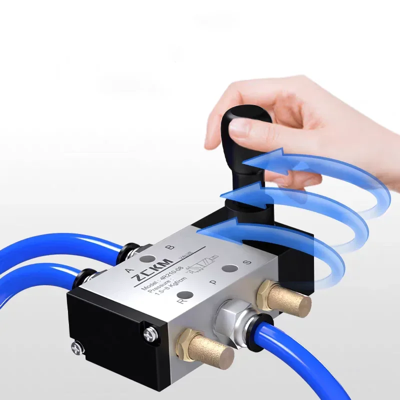 

Manual Steering Valve 4H210-08/4H310-10 Handboard Directional Mechanical Valve Cylinder Gas Valve Switch Valve Pneumatic Control