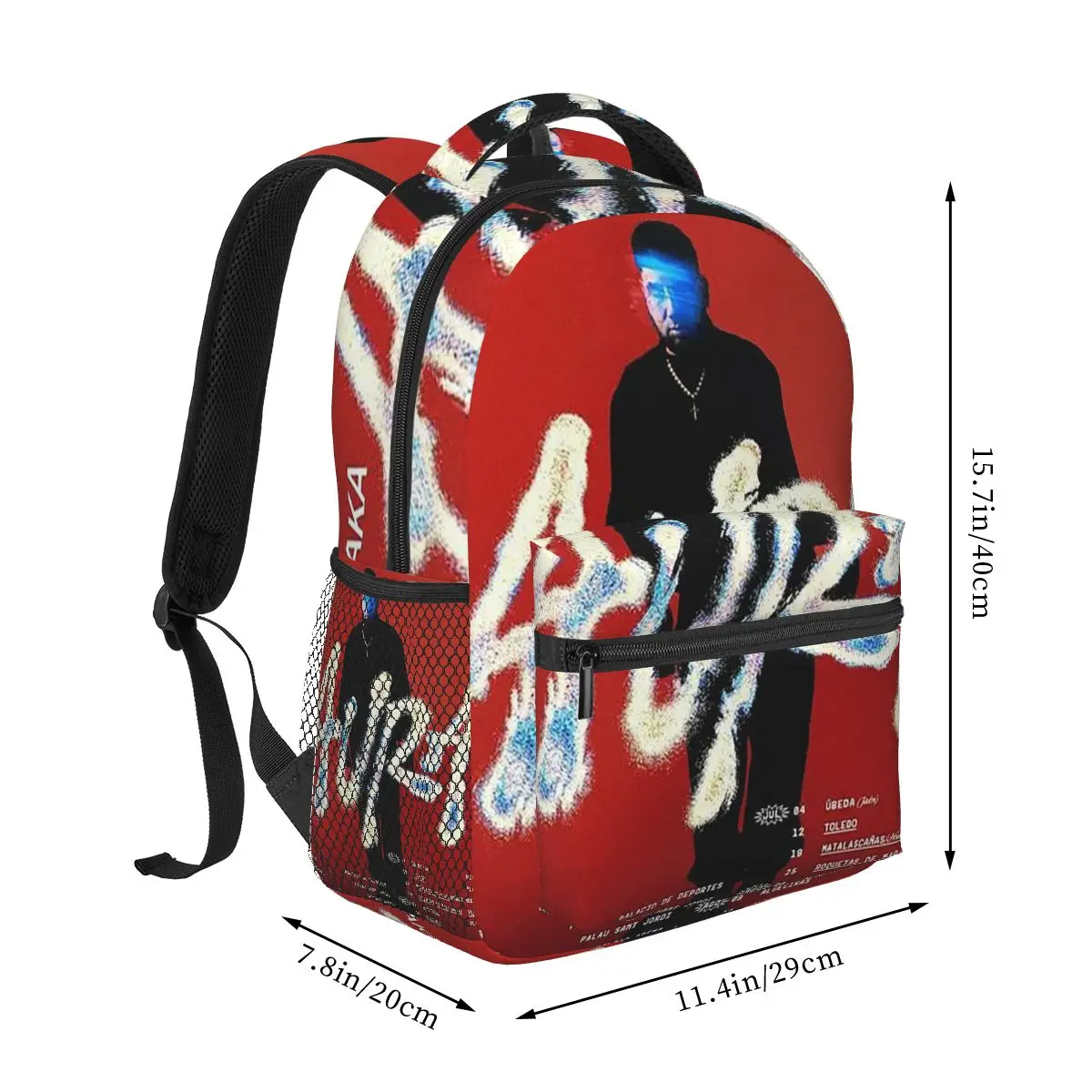 Rapper Maka Aura Tour Graphic Backpack Hot Sale Daypack Large Capacity Kids BookBag School Bag Shoulder Bags for Men Women