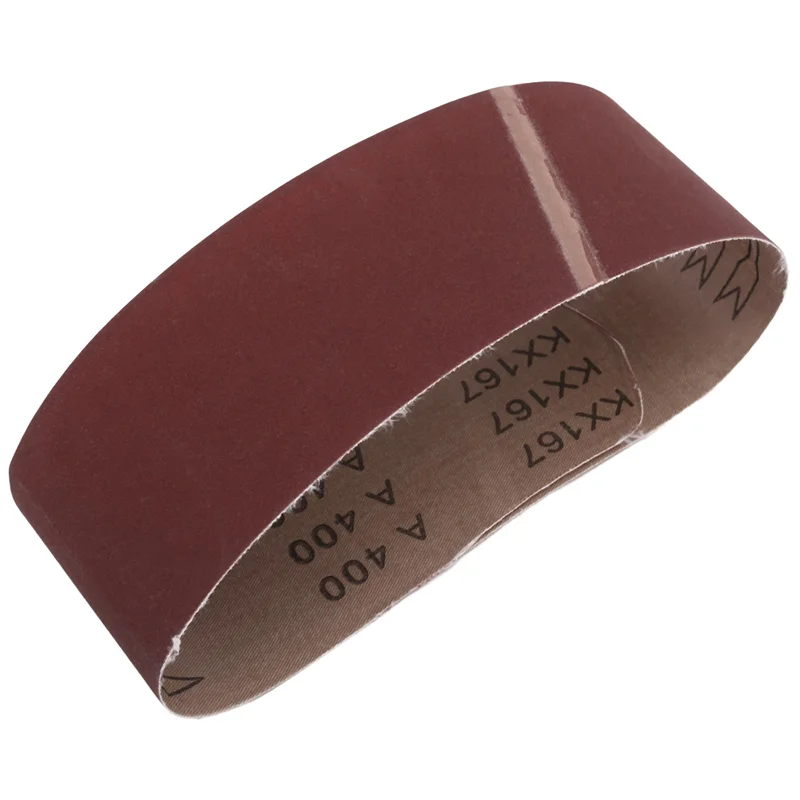 สายพานขัดอะลูมิเนียมออกไซด์3X21นิ้ว (75X533mm) กระดาษทราย15แพ็ค (80 120 180 240ปลายข้าว400) สำหรับเครื่องขัดสายพาน