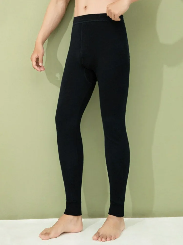 

Мужские хлопковые термоштаны, тонкая модель, осенне-зимнее нижнее белье, теплые брюки из 2 предметов, эластичные повседневные брюки