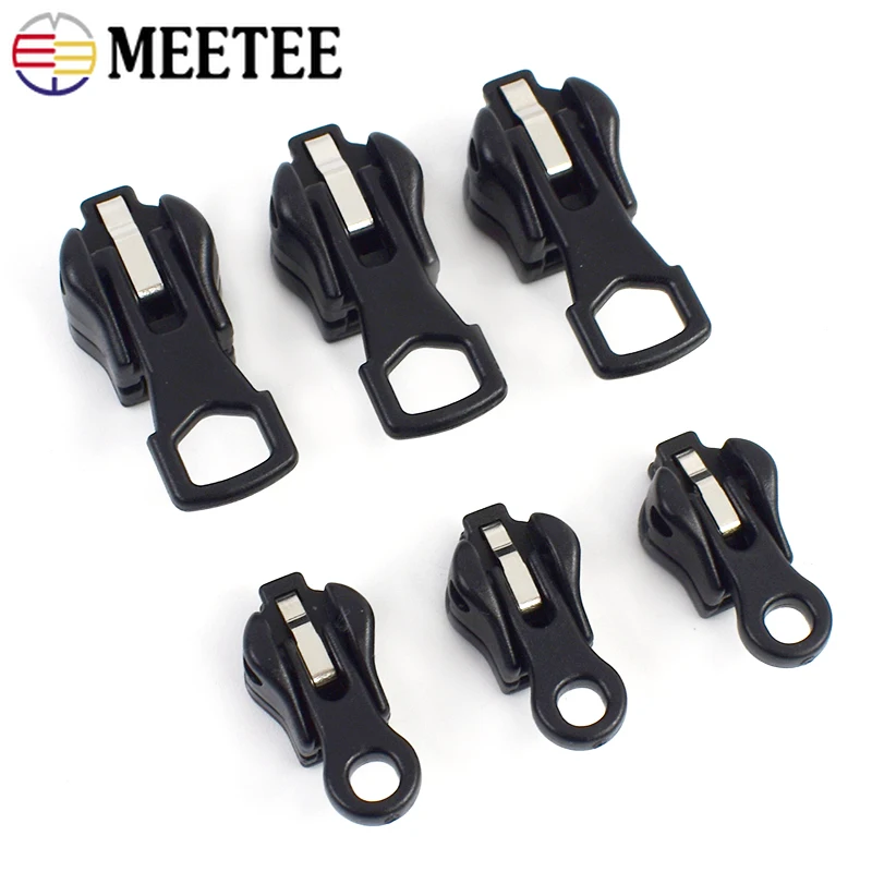 10/30/50Pcs 3# 5# Zipper Slider for Nylon Resin Metal Zippers Bag Pocket Decor Universal Zip Puller DIY Clothes Sewing Accessory