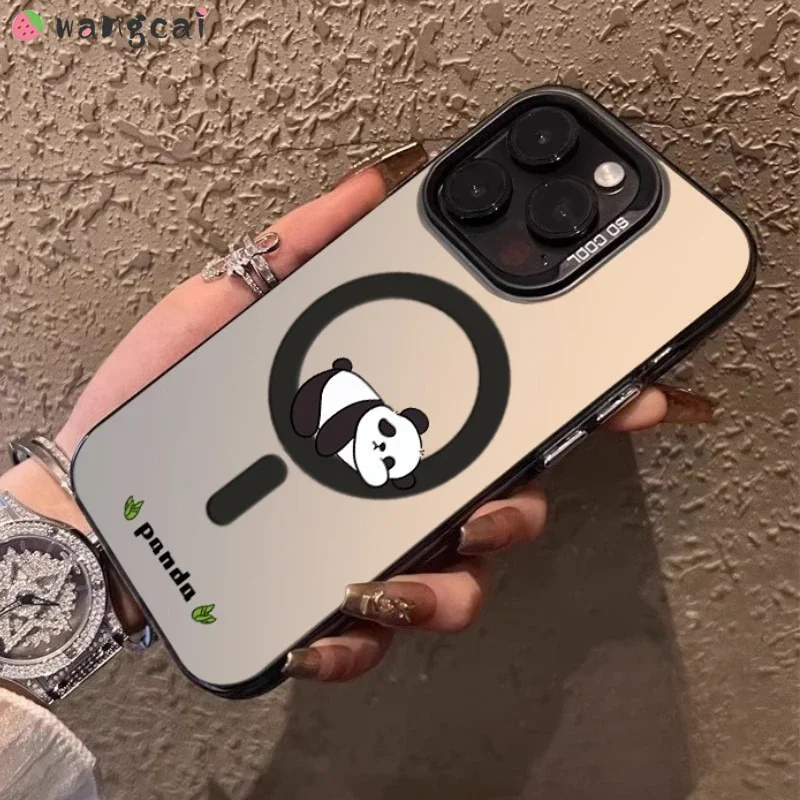 

For Vivo V40E V40 Pro Lite X200 Pro Mini Y200 V30E Y300 Pro Y28 X100S X100 Ultra IQOO Z9S Phone Case Cute Panda Pattern Cover