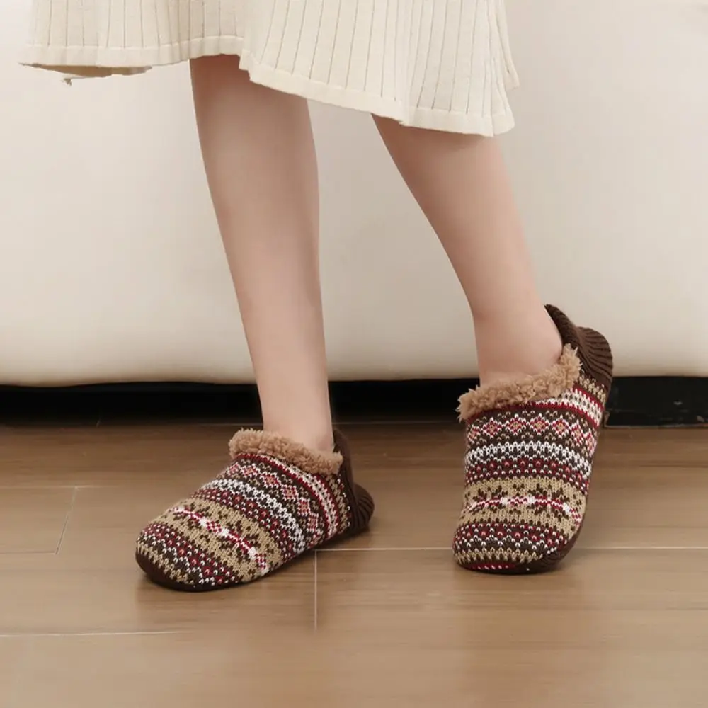 

Fashion Knitted Winter Floor Socks Anti-slip Snowflake Thicken Socks Soft Hosiery Fleece Sleeping Socks Fall/Winter