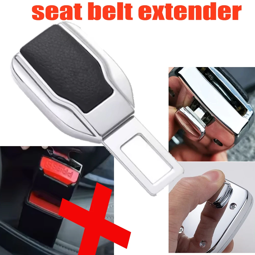

Car Seat Belt Locker Carabiner Extender Clip Seatbelt Lock Buckle Plug with Logo Auto Accessories